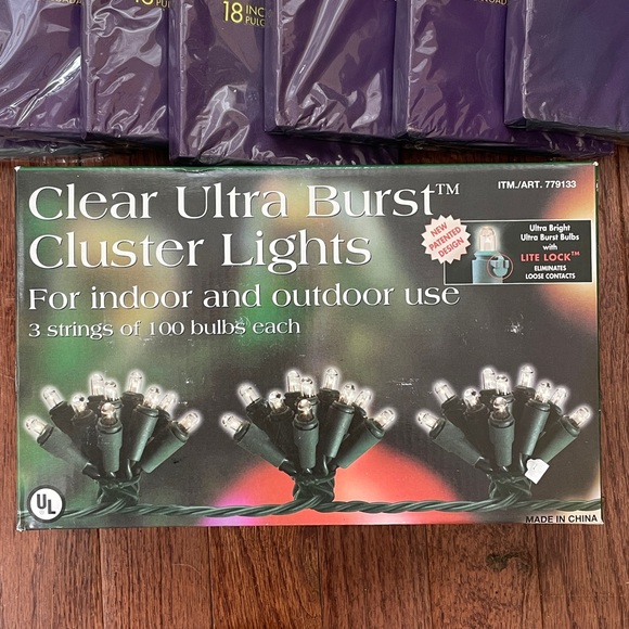 INC International Concepts Clear Burst Cluster Lights and icicles Christmas.NIB - Picture 2 of 2